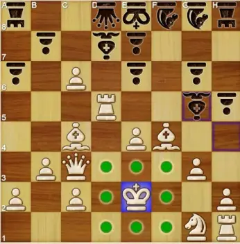 Déplacement du roi aux échecs
