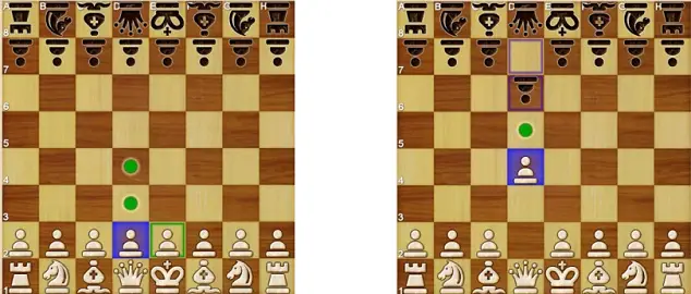 Déplacement du pion aux échecs